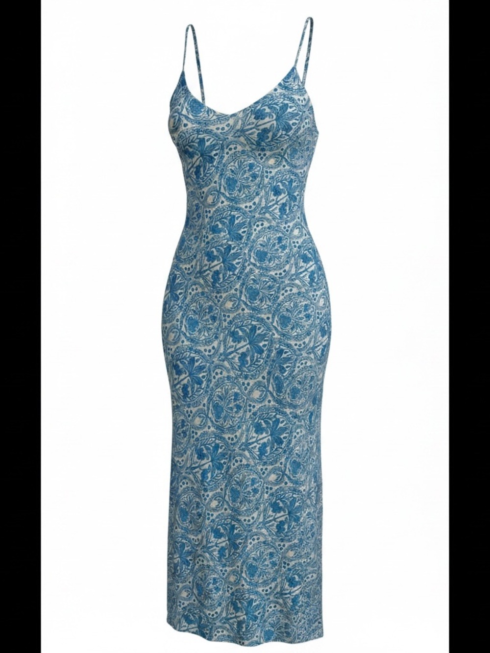 Generation Love Blue Paisley Slip Dress